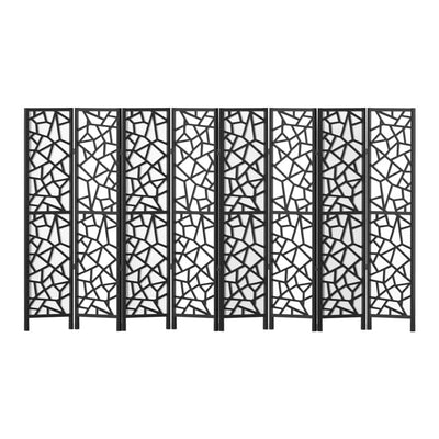 Artiss Clover Room Divider Screen Privacy Wood Dividers Stand 8 Panel Black Payday Deals