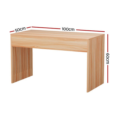 Artiss Coffee Table Rectangle Fluted Side 100CM Payday Deals