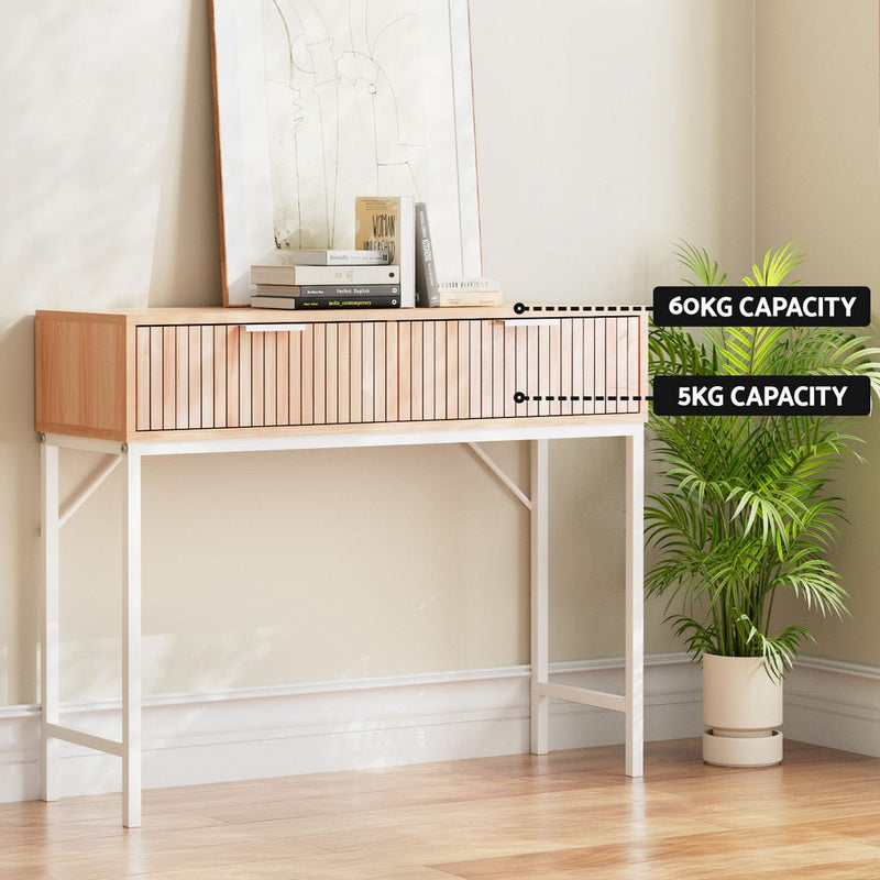 Artiss Console Table 2 Drawers 92CM Payday Deals