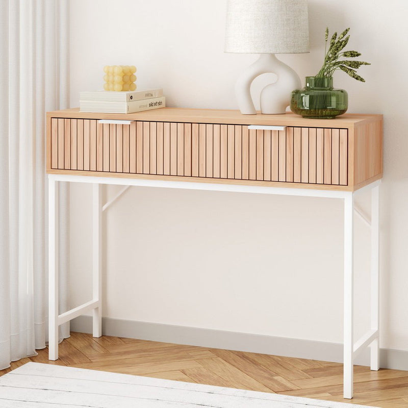 Artiss Console Table 2 Drawers 92CM Payday Deals