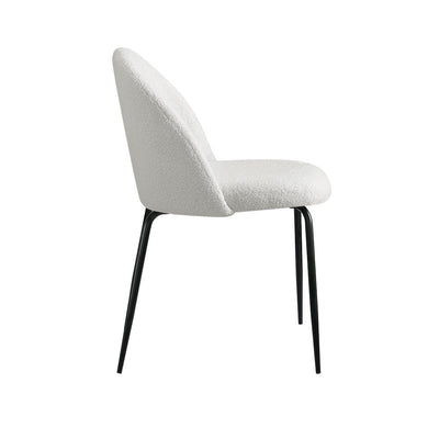 Artiss Dining Chairs Accent Chairs Armchair Kitchen Sherpa Boucle Chair White Payday Deals