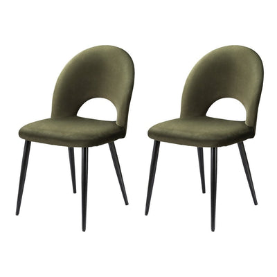 Artiss Dining Chairs Green Velvet Set Of 2 Loren Payday Deals
