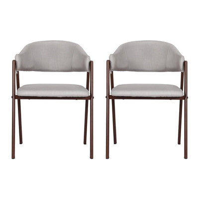 Artiss Dining Chairs Grey Linen Fabric Set Of 2 Nadi Payday Deals