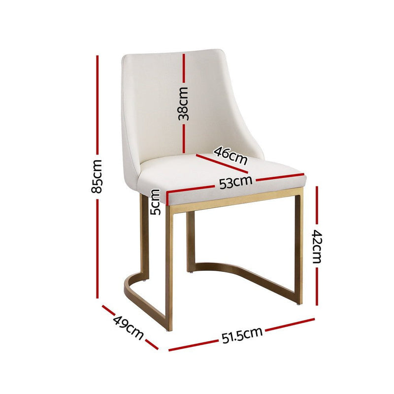 Artiss Dining Chairs Linen Fabric Beige Set Of 2 Balen Payday Deals