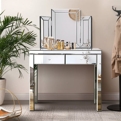 Artiss Dressing Table Set Console Table With Mirror Mirrored Furniture Dresser Payday Deals