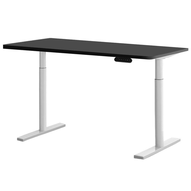 Artiss Electric Standing Desk Adjustable Sit Stand Desks White Black 140cm Payday Deals