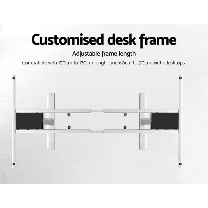 Artiss Electric Standing Desk Adjustable Sit Stand Desks White Walnut 140cm Payday Deals