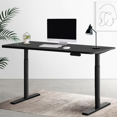Artiss Electric Standing Desk Height Adjustable Sit Stand Desks Black 140cm Payday Deals