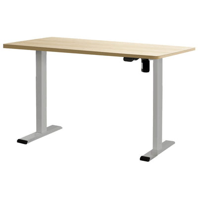 Artiss Electric Standing Desk Motorised Sit Stand Desks Table Grey Oak 140cm Payday Deals
