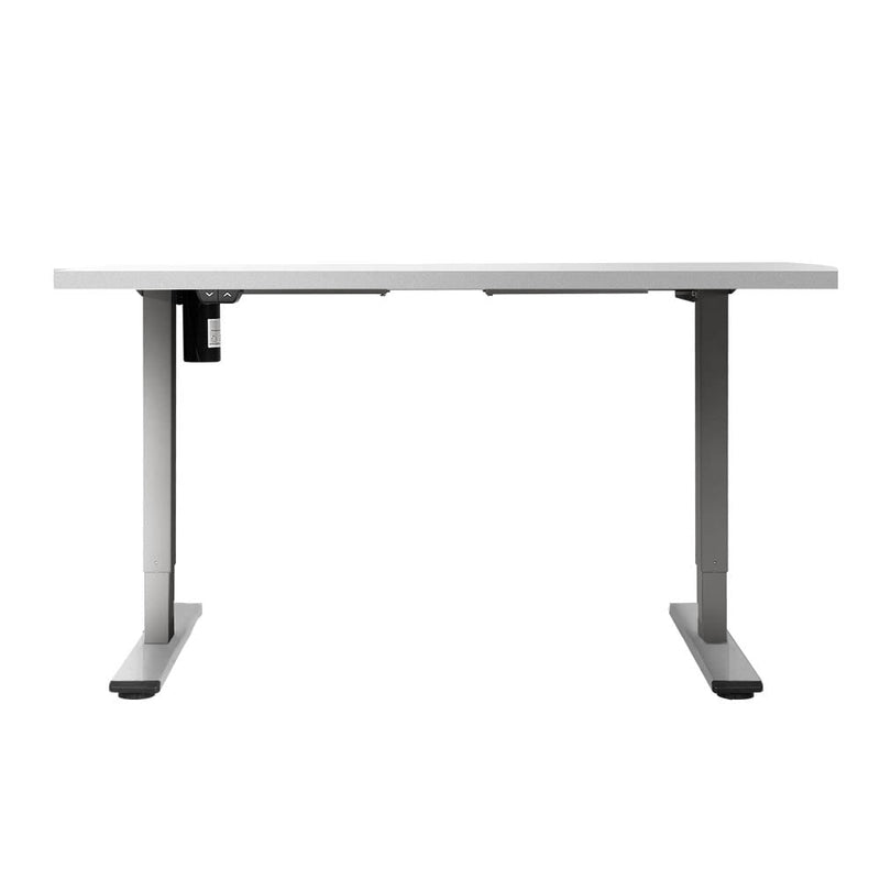 Artiss Electric Standing Desk Motorised Sit Stand Desks Table Grey White 140cm Payday Deals