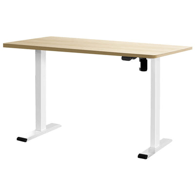 Artiss Electric Standing Desk Motorised Sit Stand Desks Table White Oak 140cm Payday Deals