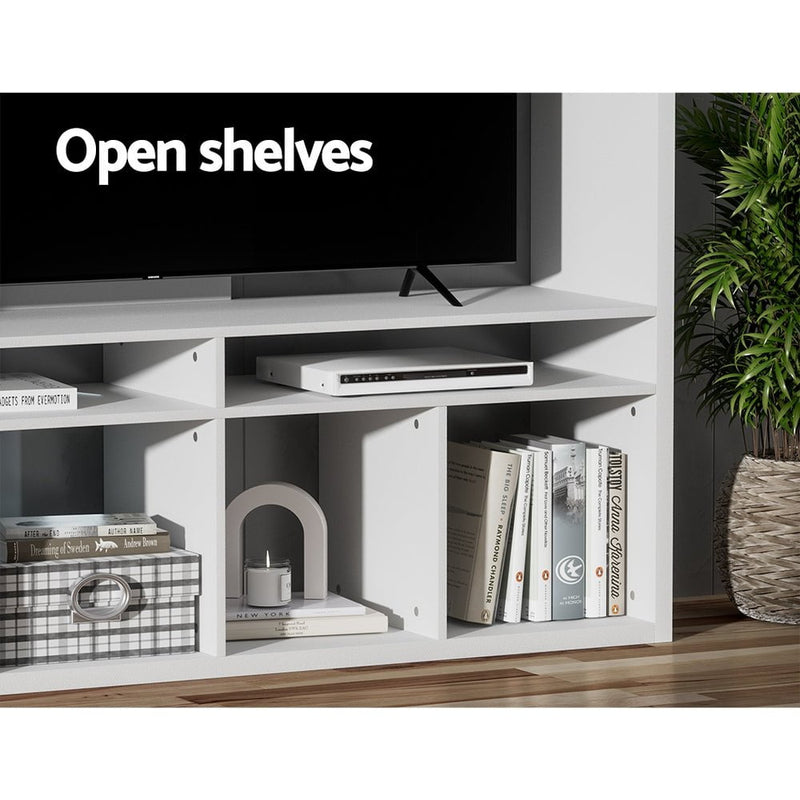 Artiss Entertainment Center Unit TV Stand TV Cabinet Open Shelves 183CM White Payday Deals