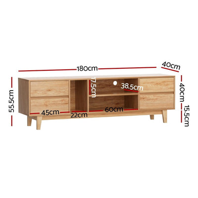 Artiss Entertainment Unit Stand TV Cabinet Storage Drawer Shelf 180cm Wooden Payday Deals