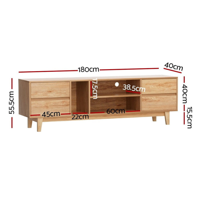 Artiss Entertainment Unit Stand TV Cabinet Storage Drawer Shelf 180cm Wooden Payday Deals