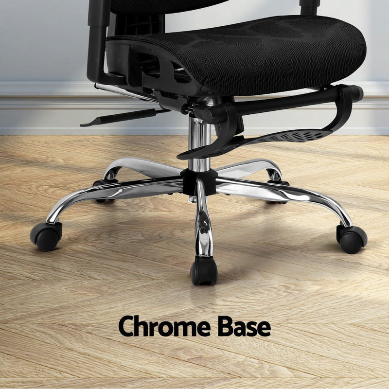 Artiss Ergonomic Office Chair Footrest Black Payday Deals