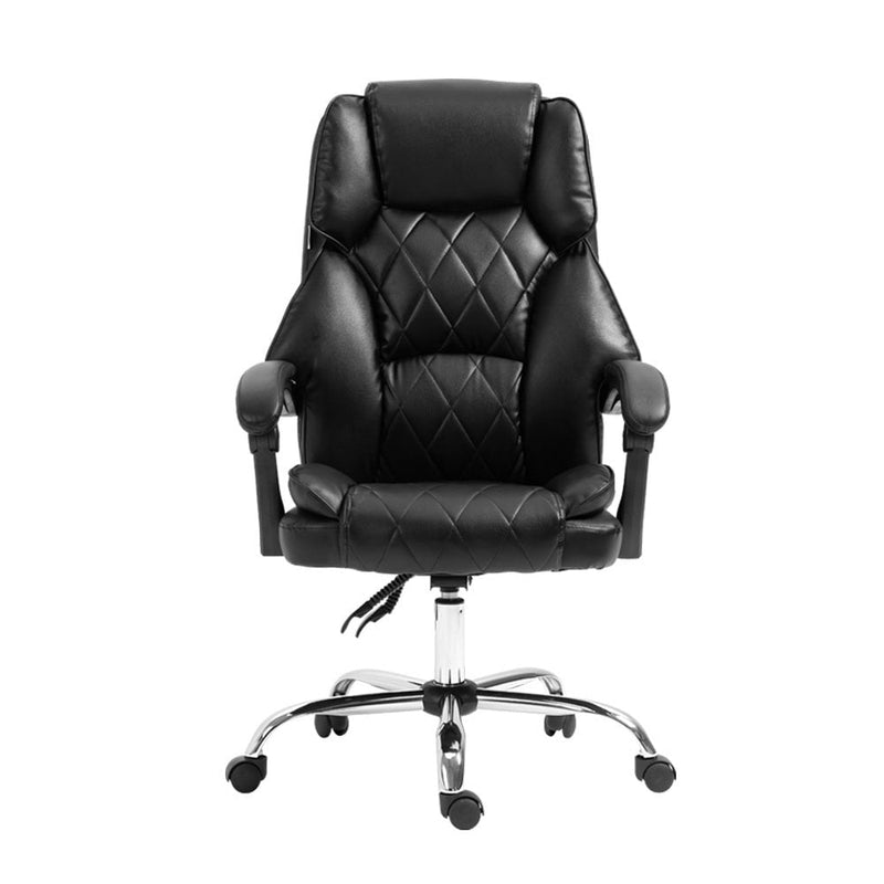 Artiss Executive Office Chair Leather Gaming Computer Desk Chairs Recliner Black Payday Deals