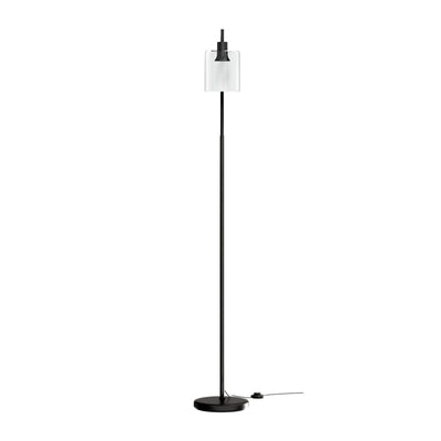 Artiss Floor Lamp Light Stand Modern Home Living Room Office Reading Glass Shade Black Payday Deals