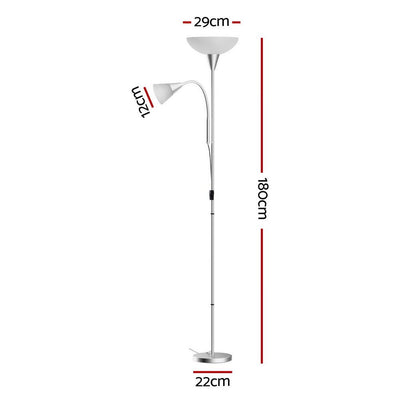 Artiss Floor Lamp Mother and Child Modern Home Living Room Office Reading Silver Payday Deals