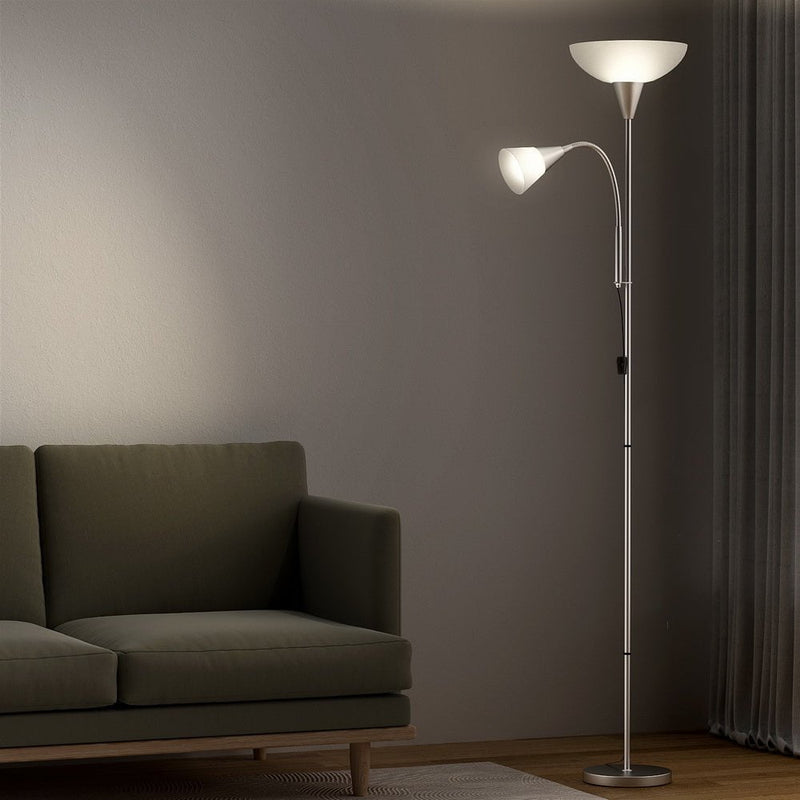 Artiss Floor Lamp Mother and Child Modern Home Living Room Office Reading Silver Payday Deals