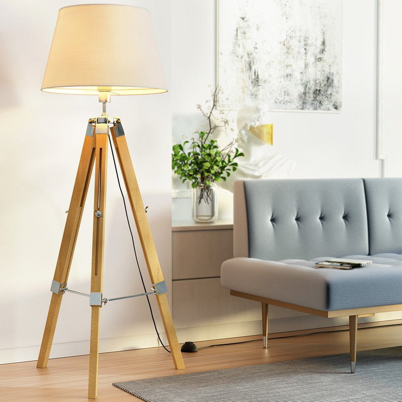Artiss Floor Lamp Shelf Modern LED Storage Tripod Shelves Stand Room Light Payday Deals
