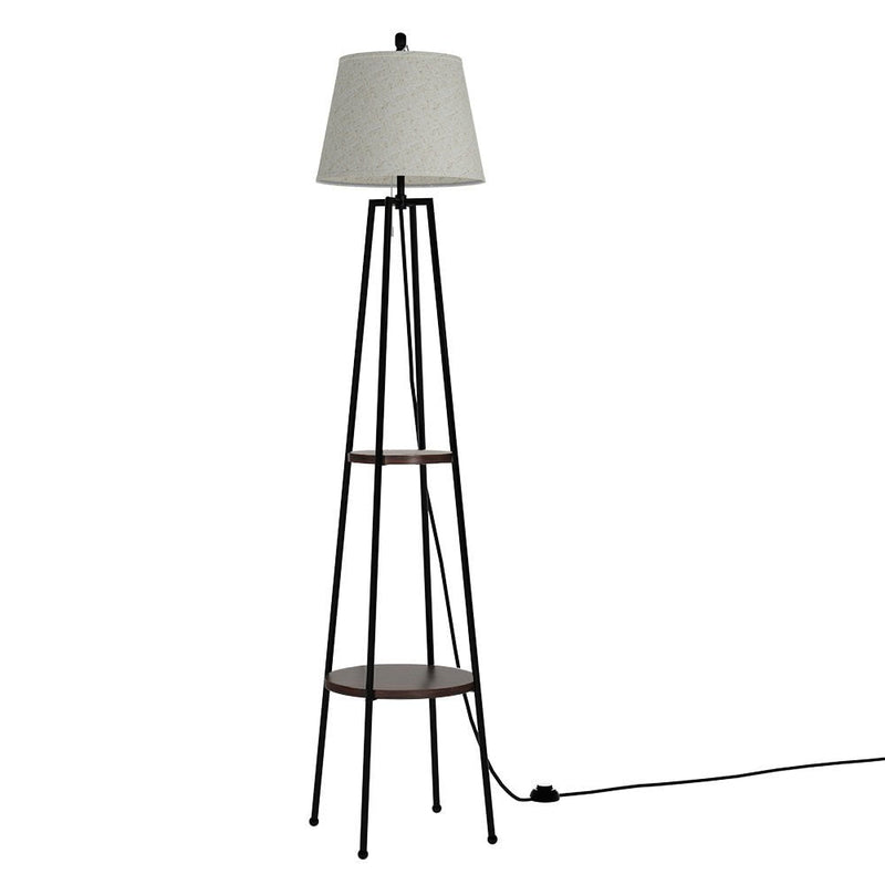 Artiss Floor Lamp Shelf Stand Modern LED Storage Shelves Living Room Light Payday Deals