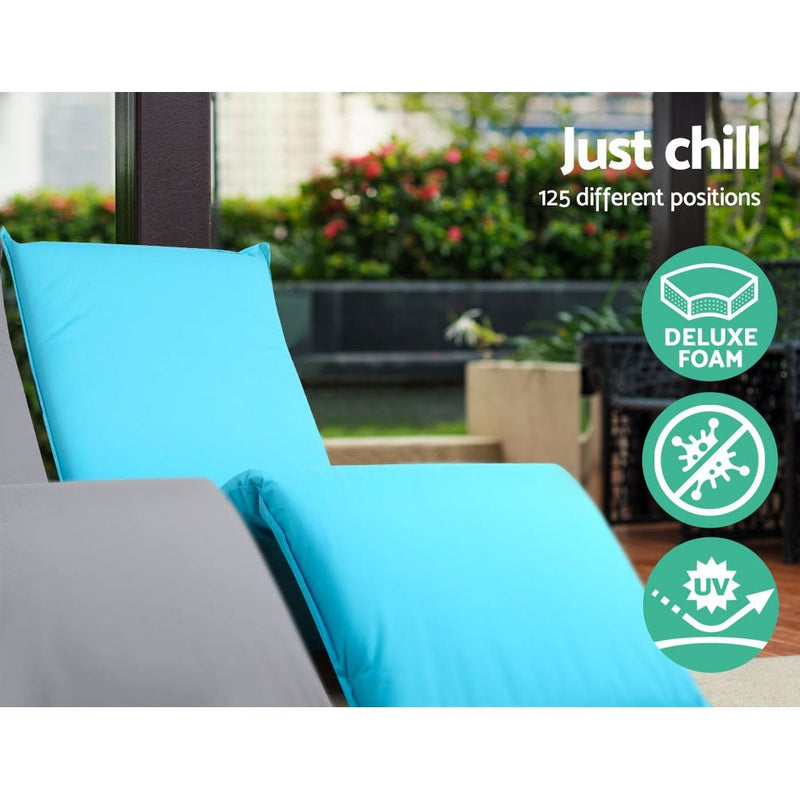 Artiss Floor Lounge Sofa Camping Chair Blue Payday Deals