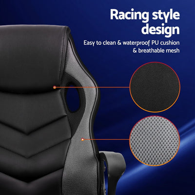 Artiss Gaming Office Chair Computer Chairs Grey Payday Deals