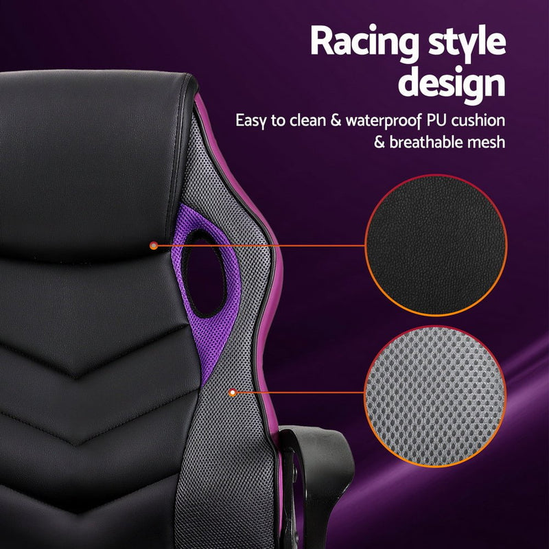 Artiss Gaming Office Chair Computer Chairs Purple Payday Deals