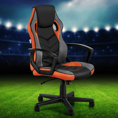 Artiss Gaming Office Chair Computer Executive Racing Chairs High Back Orange Payday Deals