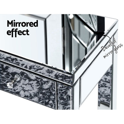 Artiss Mirrored Furniture Dressing Console Hallway Hall Table Sidebaord Drawers Payday Deals