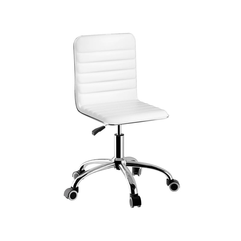 Artiss Office Chair Computer Desk Gaming Chairs PU Leather Low Back White Payday Deals