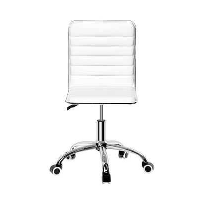 Artiss Office Chair Computer Desk Gaming Chairs PU Leather Low Back White Payday Deals