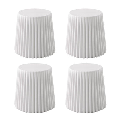 Artiss Set of 4 Cupcake Bar Stools Stackable Foot Stool White Payday Deals