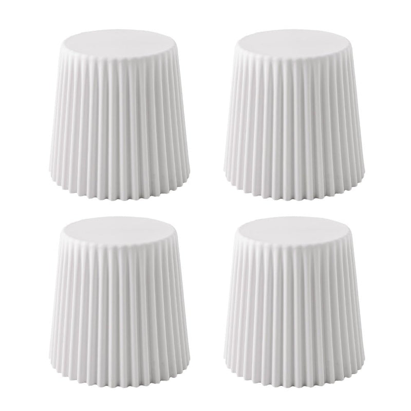 Artiss Set of 4 Cupcake Bar Stools Stackable Foot Stool White Payday Deals