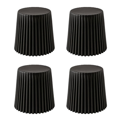 Artiss Set of 4 Cupcake Bar Stools Stackable Foot Stools Black Payday Deals