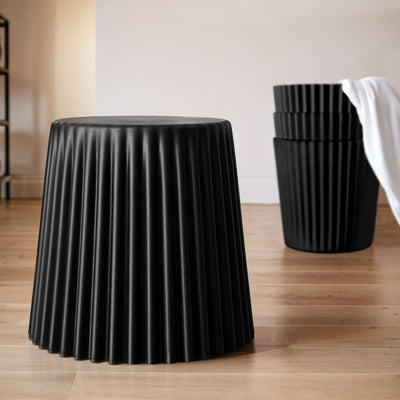 Artiss Set of 4 Cupcake Bar Stools Stackable Foot Stools Black Payday Deals