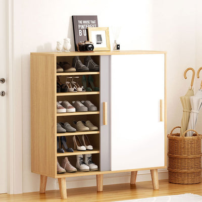 Artiss Shoe Cabinet 30 Pairs Sliding Doors Payday Deals