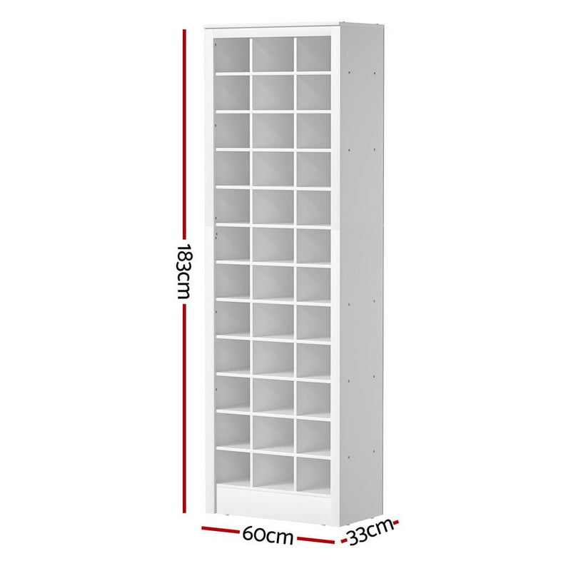 Artiss Shoe Rack 12-tier 36 Pairs Storage White Payday Deals