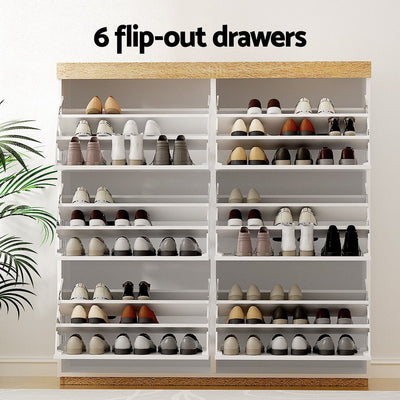 Artiss Shoe Rack Cabinet 3-Tier 45 Pairs White Payday Deals