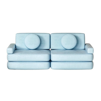 Artiss Sofa Bed 160CM DIY Couch Velvet Blue Payday Deals