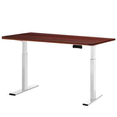 Artiss Standing Desk Electric Adjustable Sit Stand Desks White Walnut 140cm Payday Deals