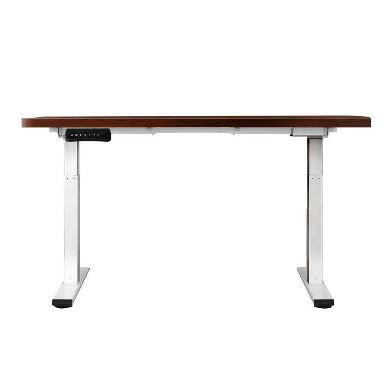 Artiss Standing Desk Electric Adjustable Sit Stand Desks White Walnut 140cm Payday Deals