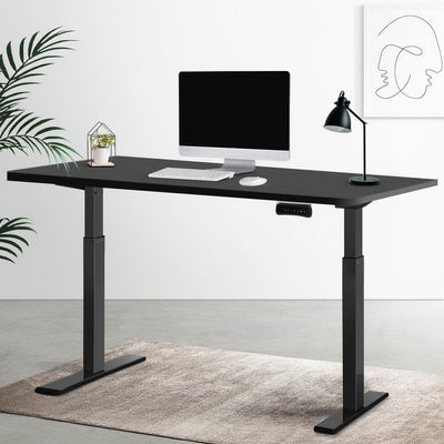 Artiss Standing Desk Electric Height Adjustable Sit Stand Desks Table Black Payday Deals