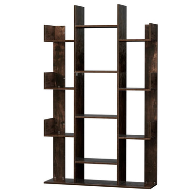 Artiss Tree-Shaped Bookshelf ROMI Walnut Payday Deals