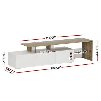 Artiss TV Cabinet Entertainment TV Unit Stand Furniture With Drawers 180cm Wood Payday Deals