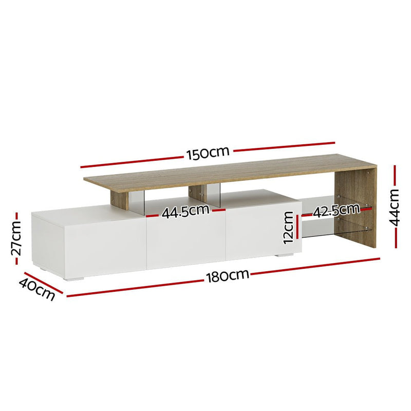 Artiss TV Cabinet Entertainment TV Unit Stand Furniture With Drawers 180cm Wood Payday Deals