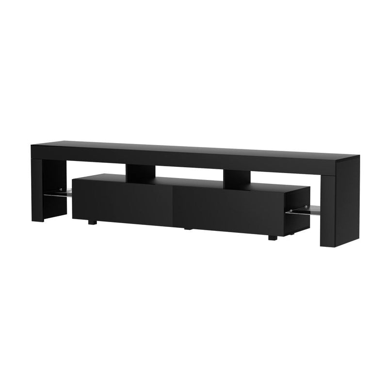 Artiss TV Cabinet Entertainment Unit Stand RGB LED Gloss Furniture 200cm Black Payday Deals