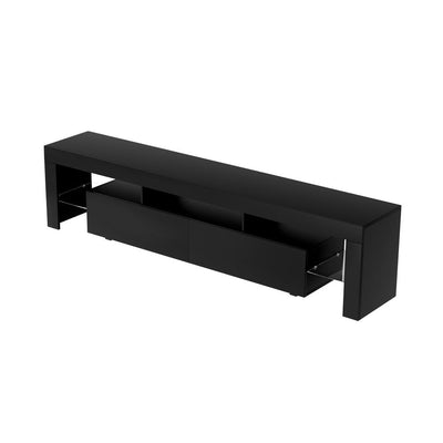 Artiss TV Cabinet Entertainment Unit Stand RGB LED Gloss Furniture 200cm Black Payday Deals