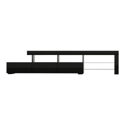 Artiss TV Cabinet Entertainment Unit Stand RGB LED Gloss Furniture 215cm Black Payday Deals