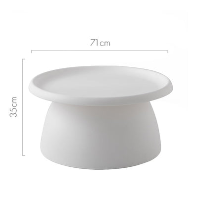ArtissIn Coffee Table Mushroom Nordic Round Large Side Table 70CM White Payday Deals
